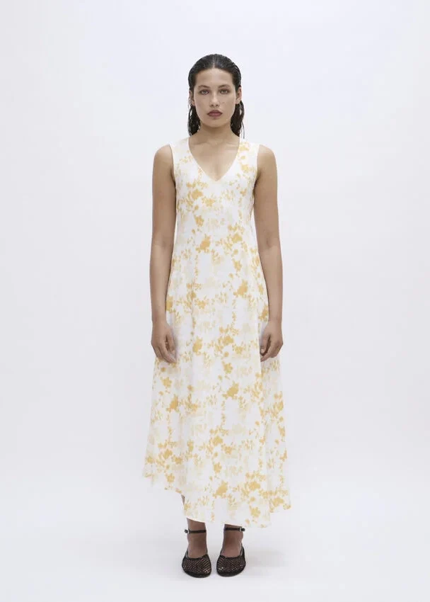 2NDDAY Albarras Fine Texture Dress Saffron Flower - Image 4