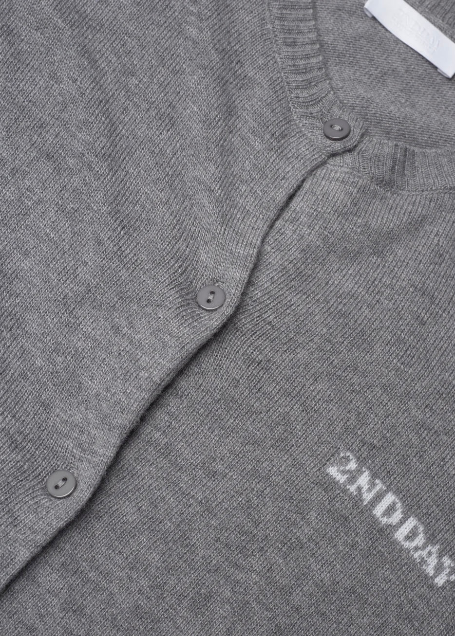 2NDDAY 2ND Vinny TT - Soft Wool Blend grå - Image 3
