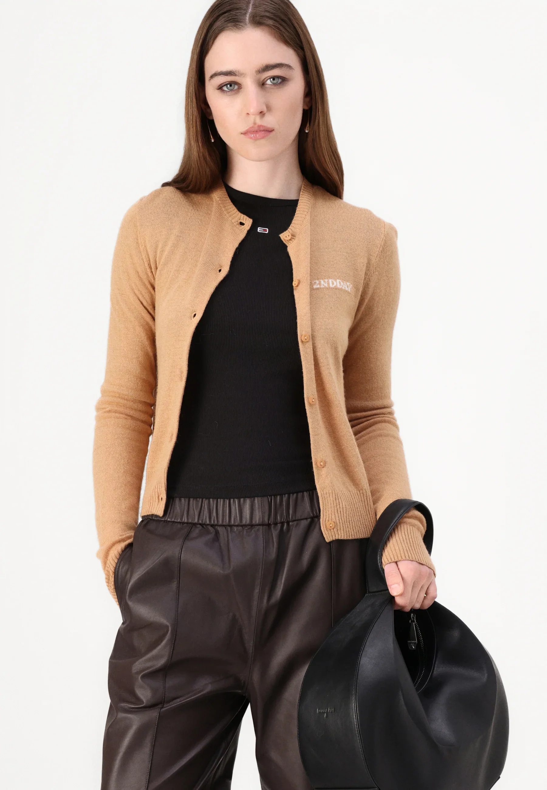2NDDAY Vinny TT Soft Wool Blend Cardigan classic camel - Image 3