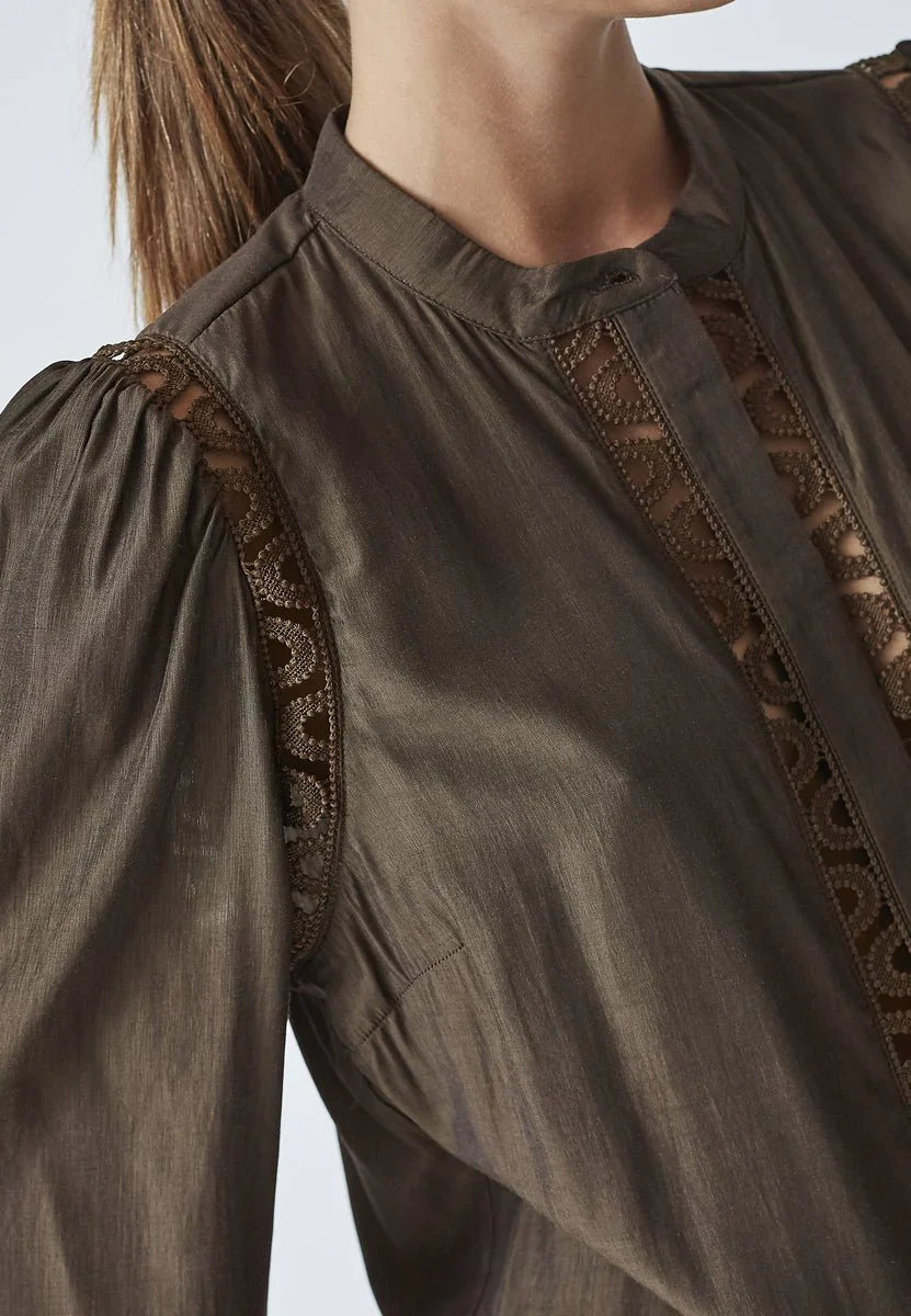 Co'Couture AilaCC Lace Shirt Mocca - Image 3