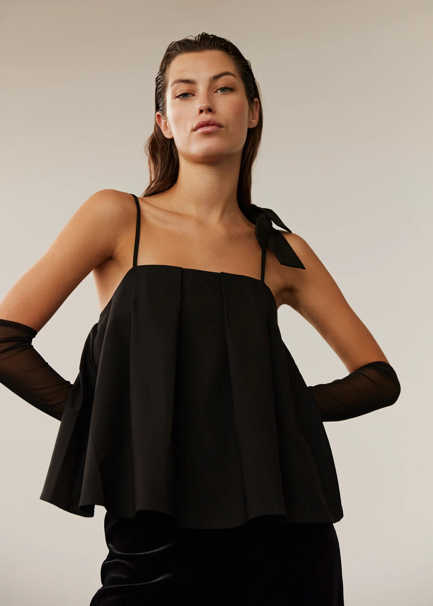 Sofie Schnoor S244180 Allies top black - Image 3