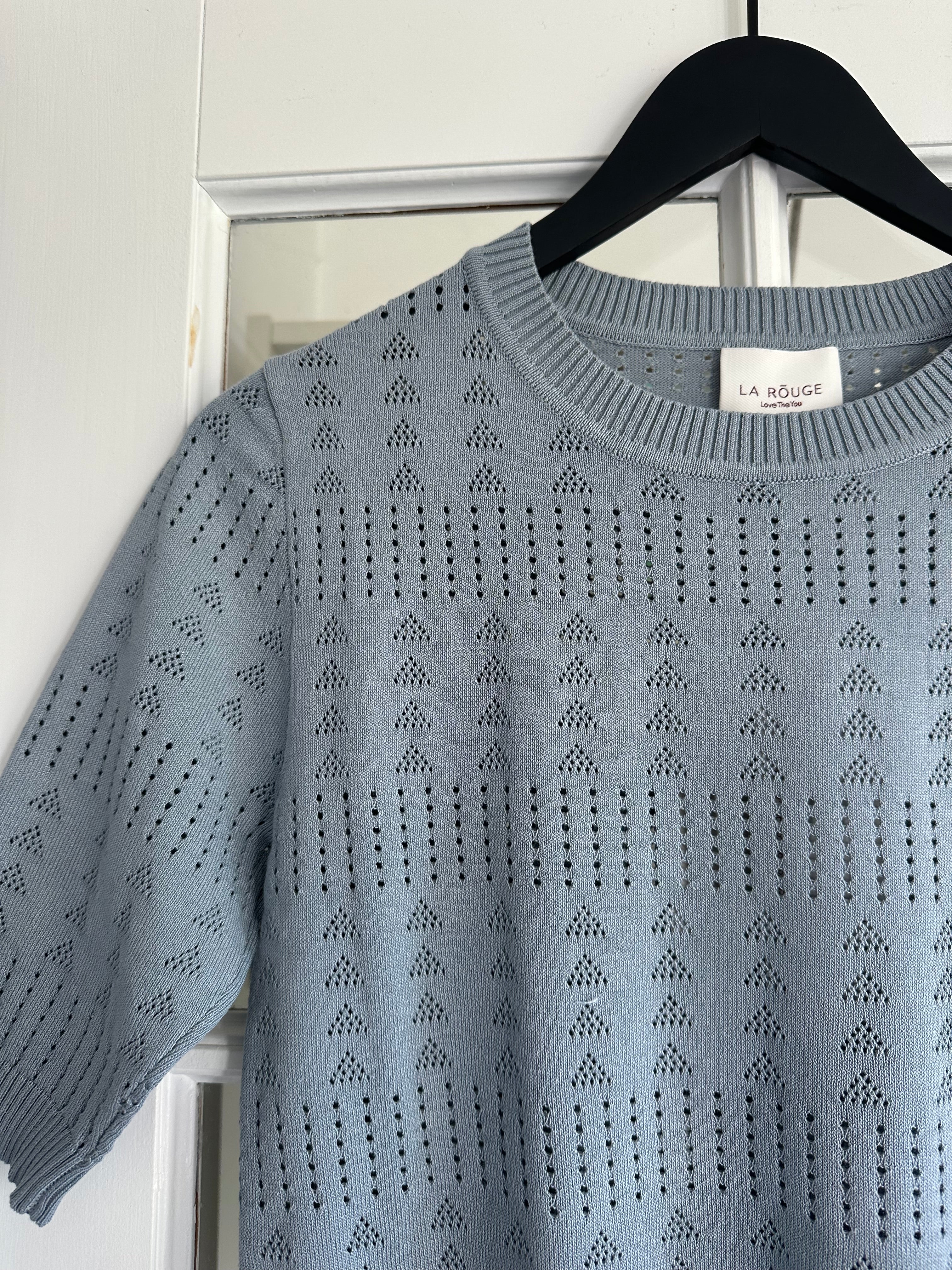 La Rouge Alma knit Blouse Light Blue - Image 4