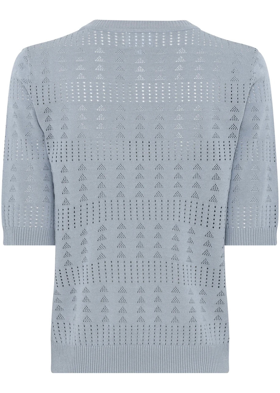 La Rouge Alma knit Blouse Light Blue - Image 5