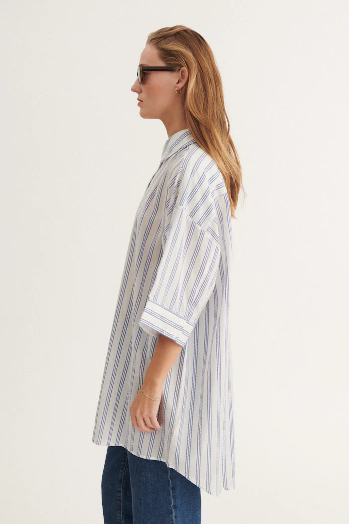 Basic Apparel Ada 3/4 Sl. Shirt  True navy / whisper white - Image 3