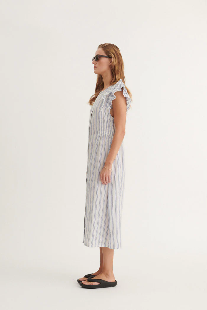 Basic Apparel Ada Dress True navy / whisper white - Image 3