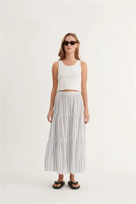 Basic Apparel Ada Skirt True navy / whisper white - Image 2