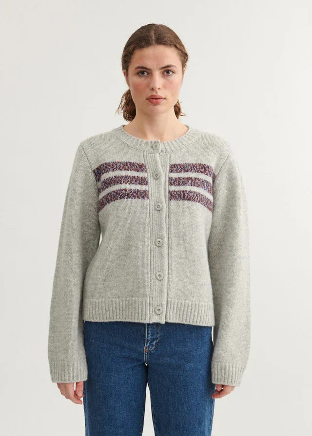 Basic Apparel Anche Cardigan light grey melange/sky captain - Image 3