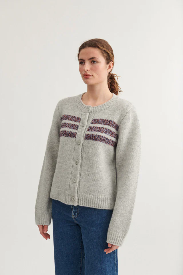 Basic Apparel Anche Cardigan light grey melange/sky captain - Image 4