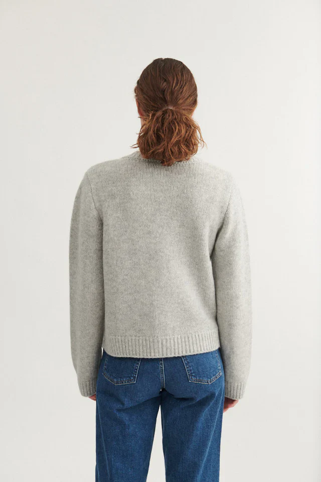 Basic Apparel Anche Cardigan light grey melange/sky captain - Image 5