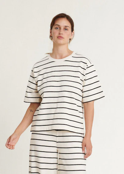 Basic Apparel Anneli Oversized Tee Birch/Black - Image 2