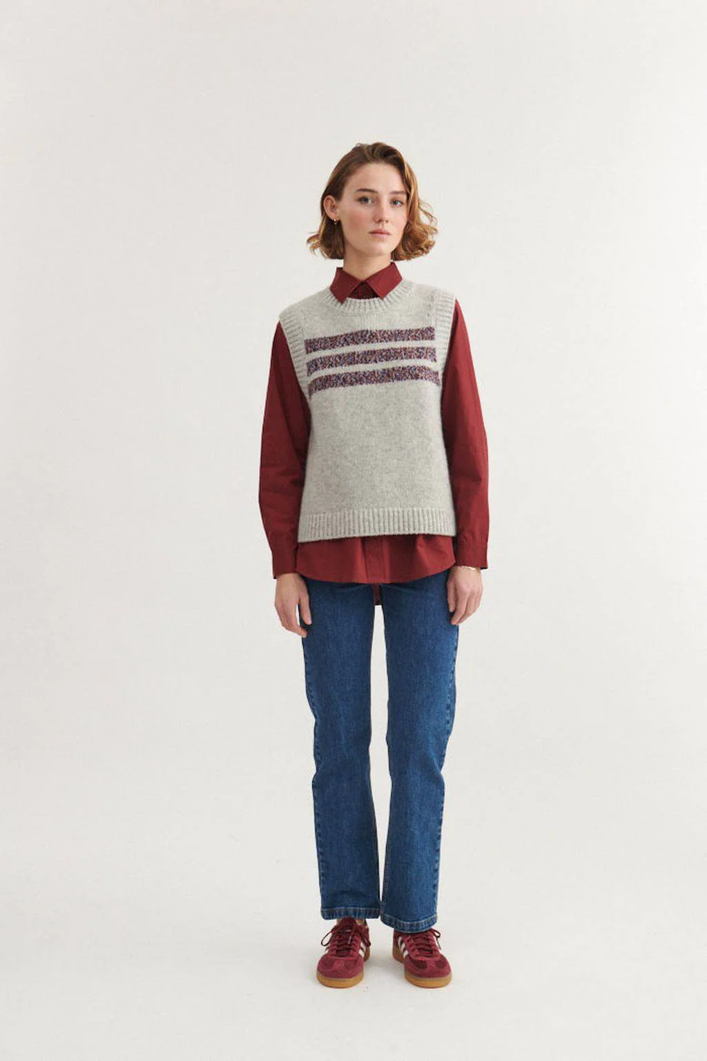 Basic Apparel Blanche Vest light grey melange/sky captain - Image 2
