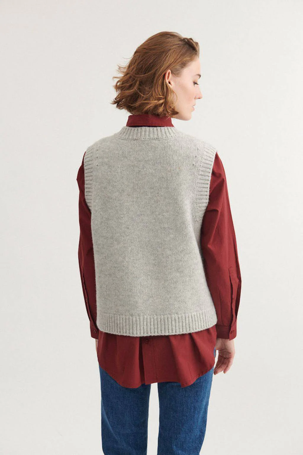 Basic Apparel Blanche Vest light grey melange/sky captain - Image 4