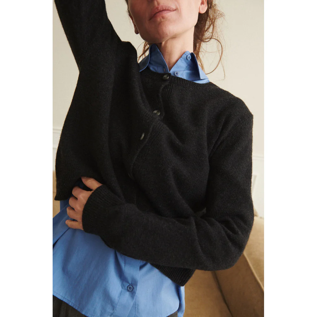 Basic Apparel Cady Cardigan dark grey melange - Image 4