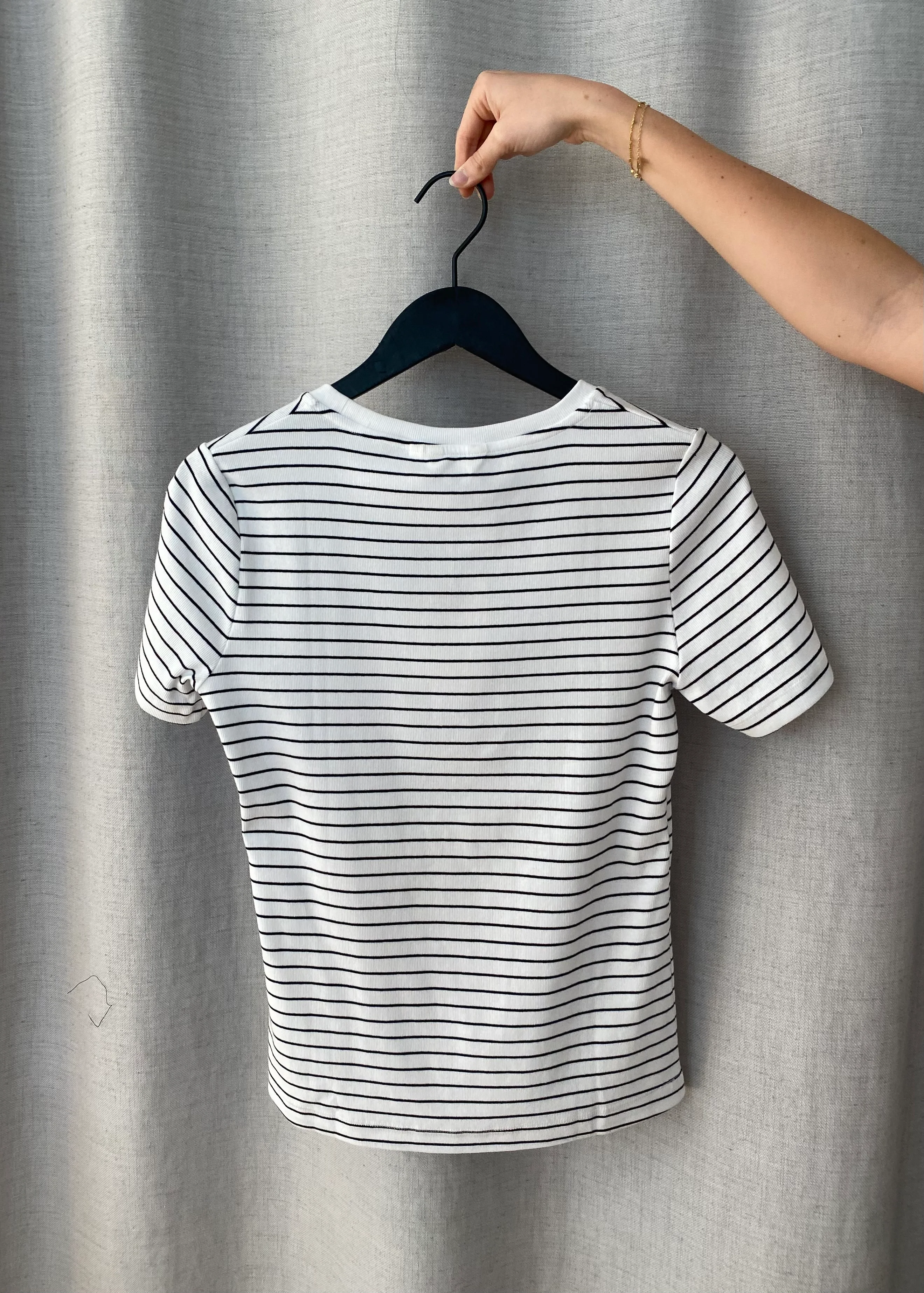 Basic Apparel Ludmilla SS O-Neck bright White/Black - Image 3