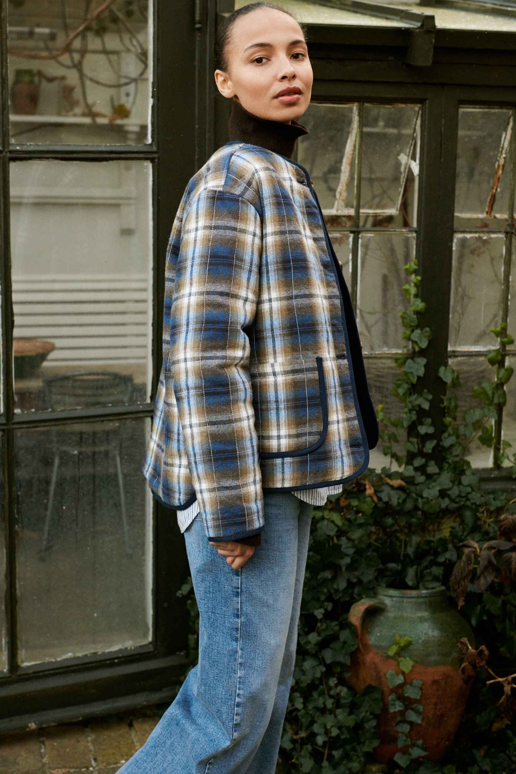 Basic Apparel Trudie Jacket tobacco brown/classic blue - Image 5