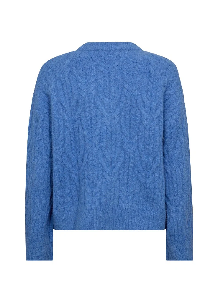 Co'couture BenalCC Cable O-Knit Blue - Image 2