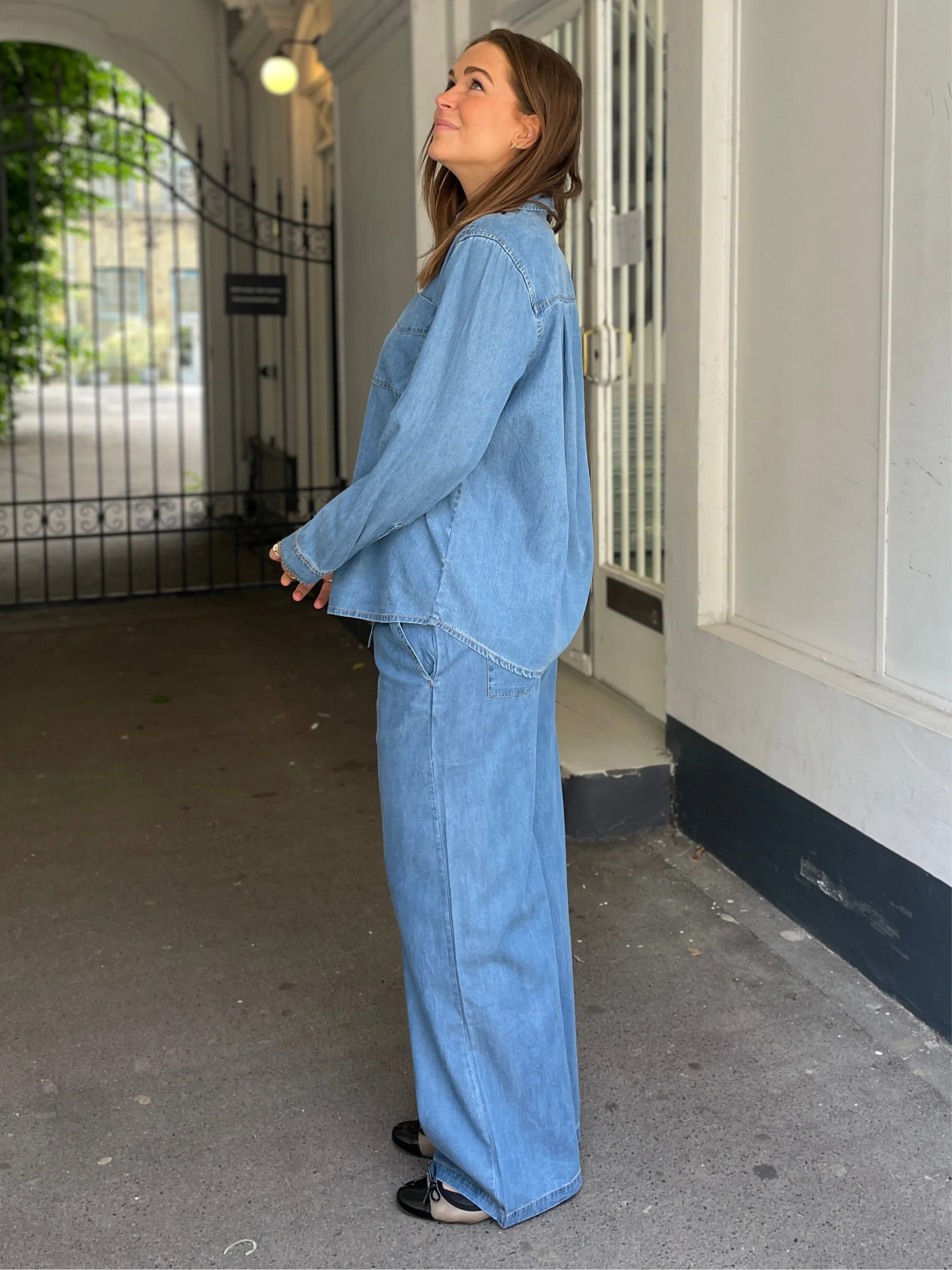 Basic Apparel Bine Wide Denimpant Light Blue - Image 3