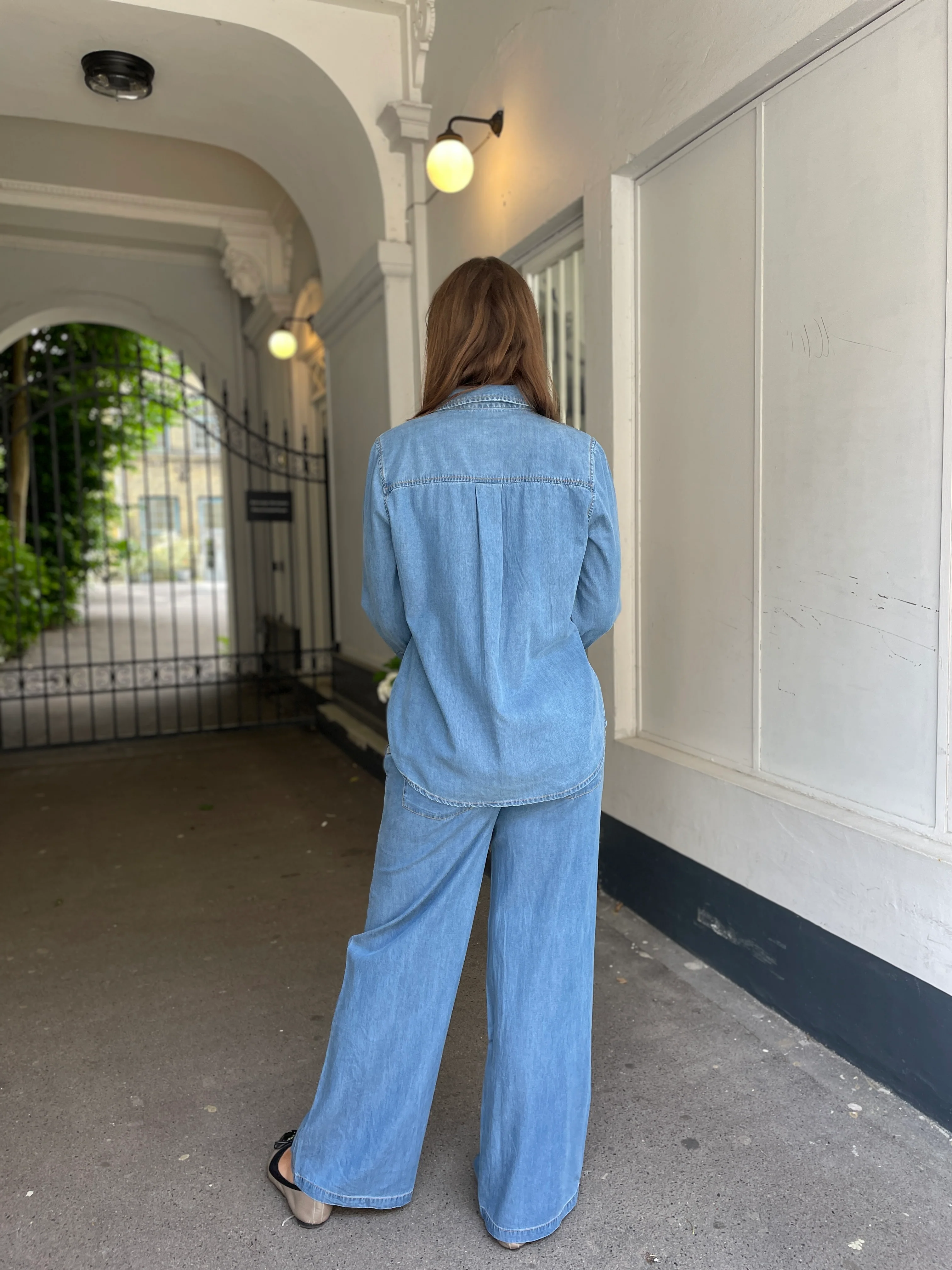 Basic Apparel Bine Wide Denimpant Light Blue - Image 4
