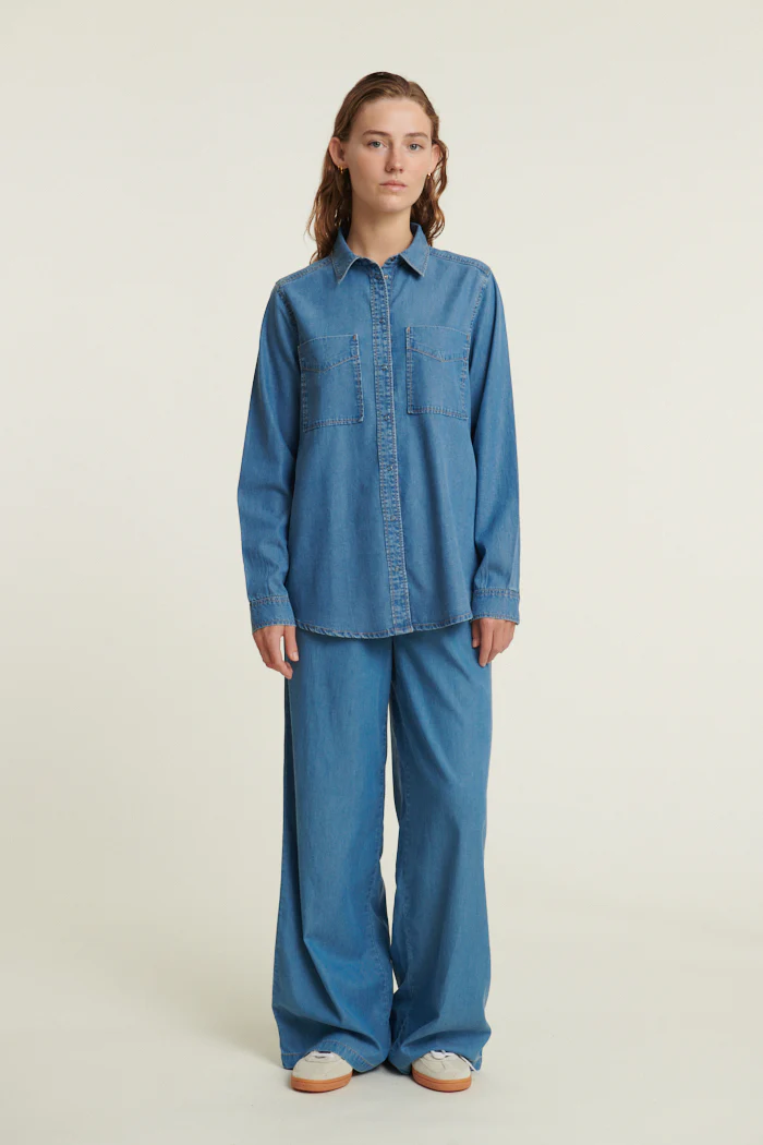 Basic Apparel Bine Wide Denimpant Light Blue - Image 5