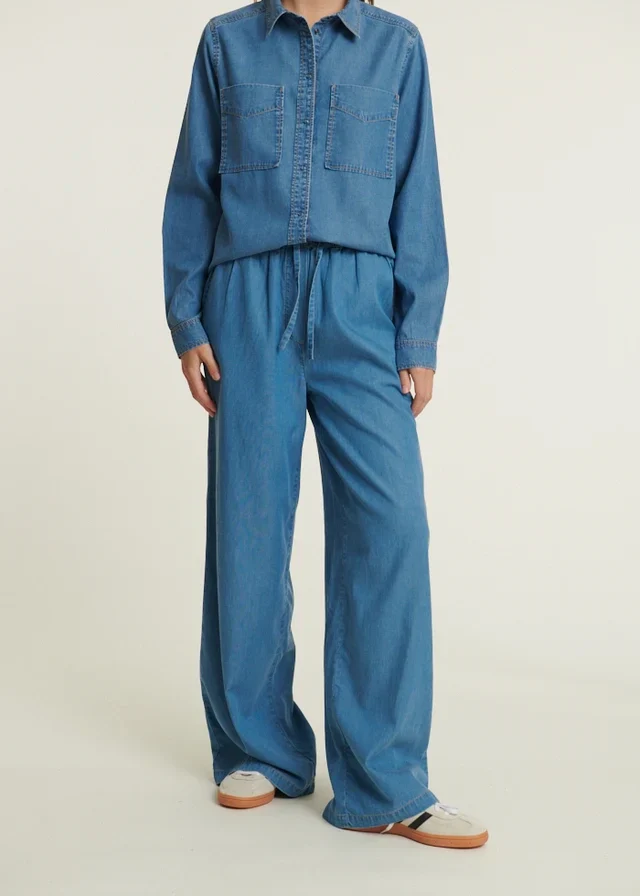Basic Apparel Bine Wide Denimpant Light Blue - Image 6