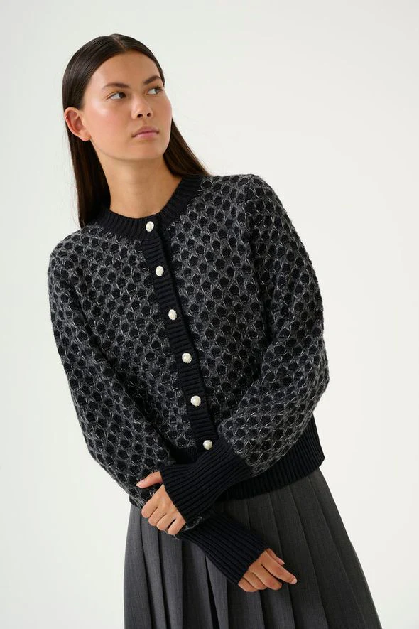 Karen by Simonsen CattieKB Cardigan Meteorite (sort) - Image 3