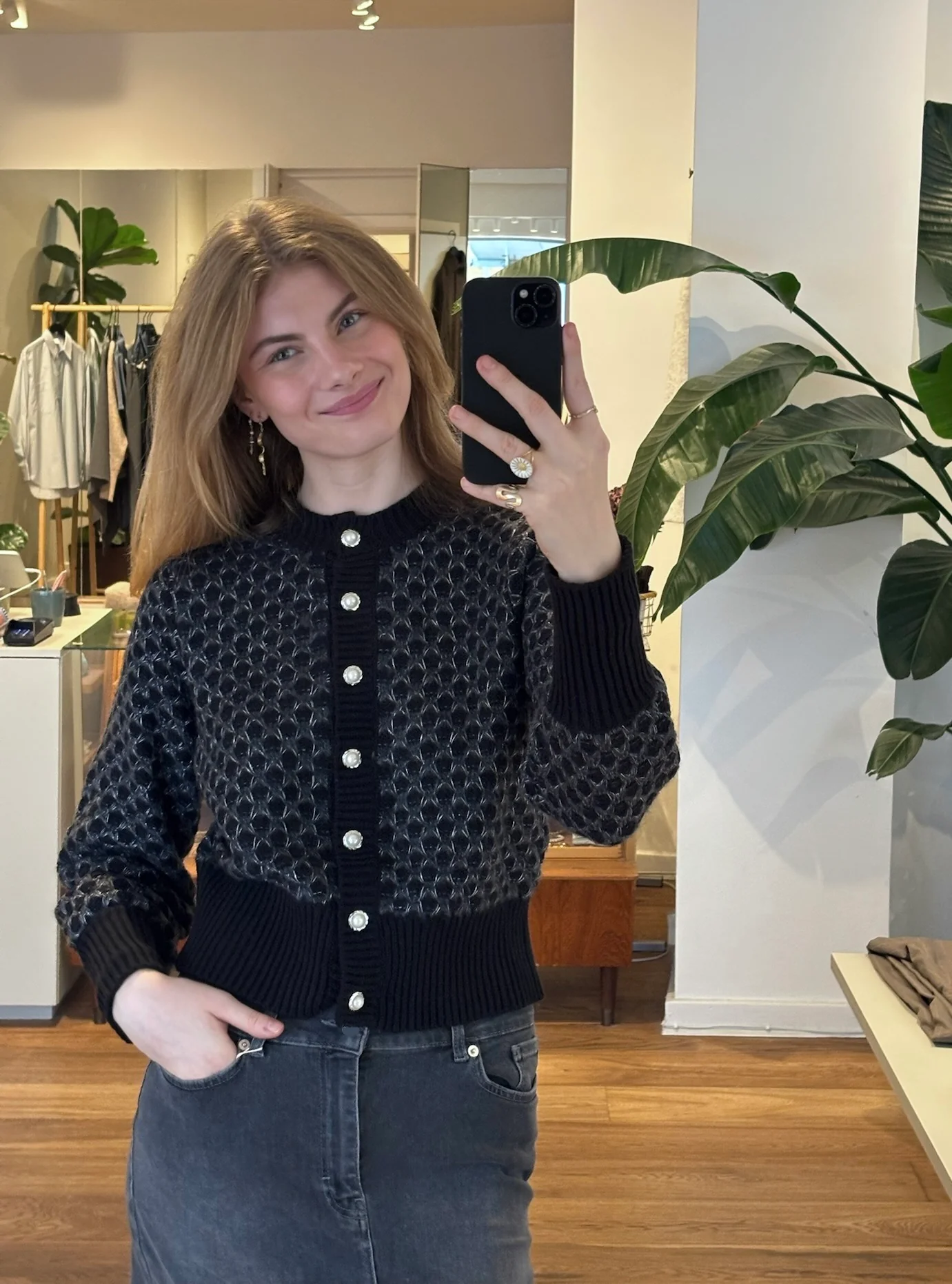 Karen by Simonsen CattieKB Cardigan Meteorite (sort) - Image 8