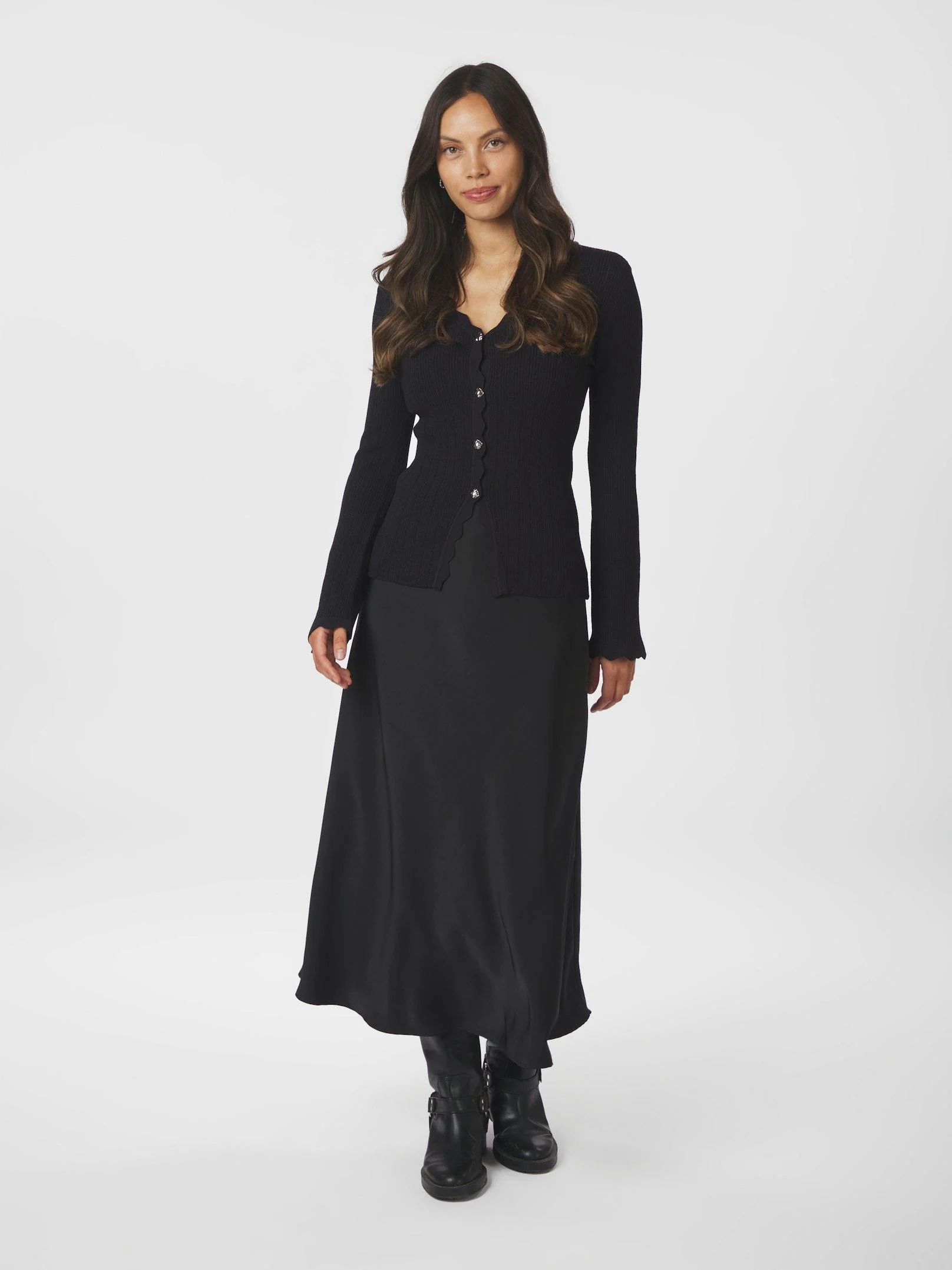 Neo Noir Clara stitch knit blouse dark navy - Image 5