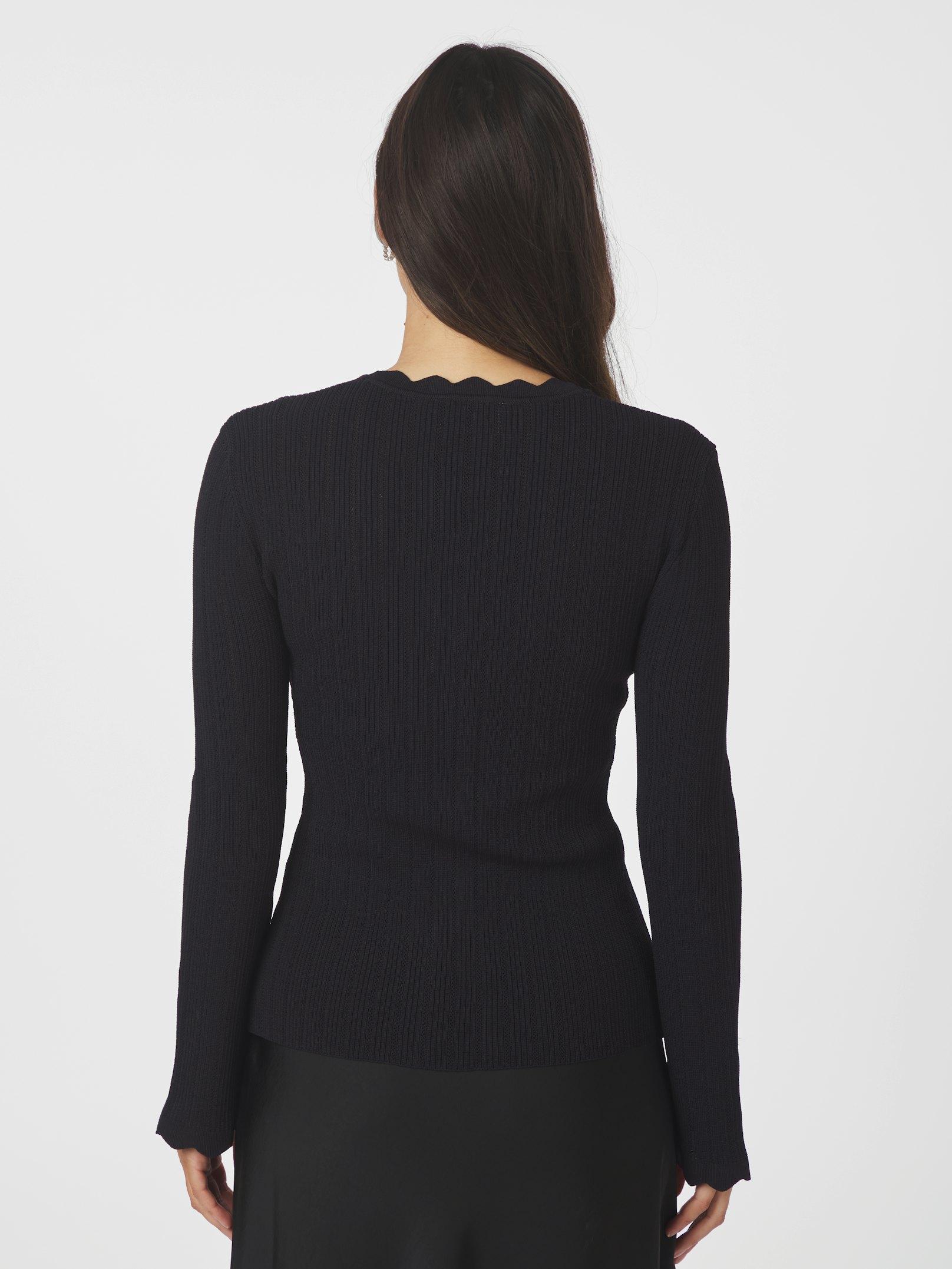 Neo Noir Clara stitch knit blouse dark navy - Image 6