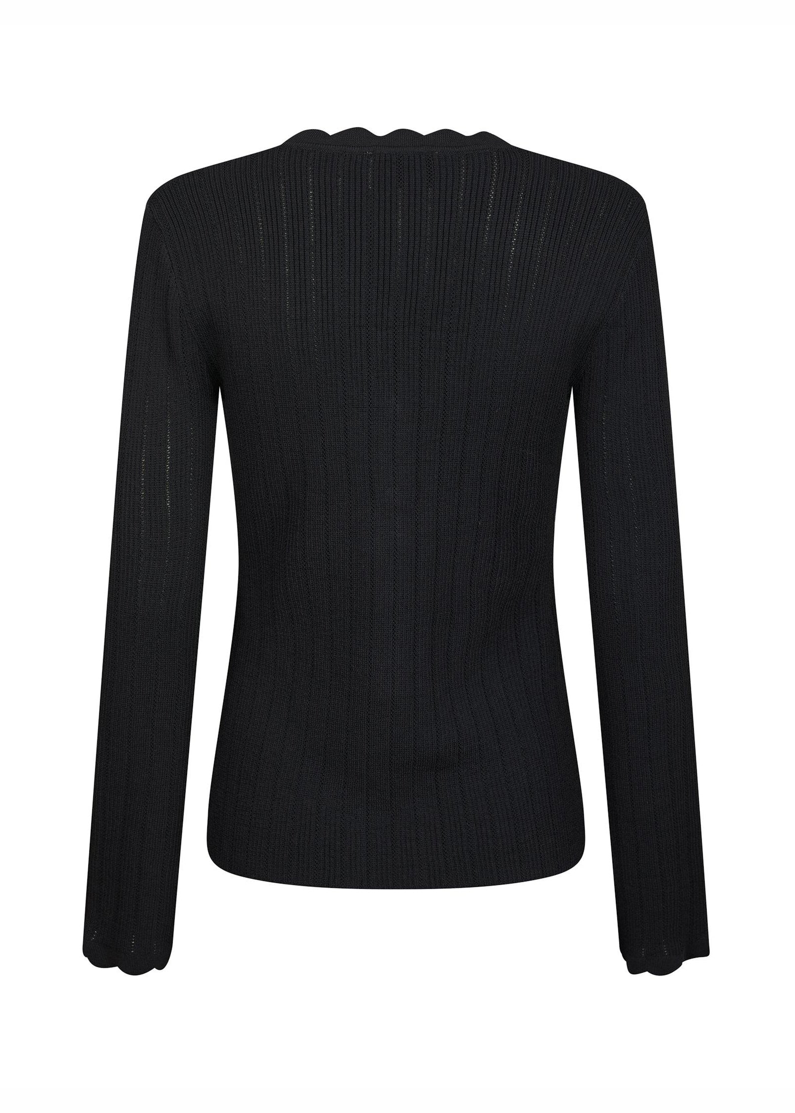 Neo Noir Clara stitch knit blouse dark navy - Image 7