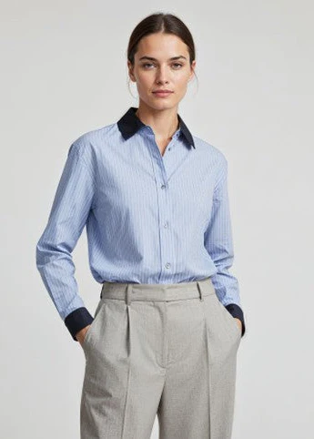 Co’Couture Nelsoncc Stripe Shirt Pale Blue - Image 2