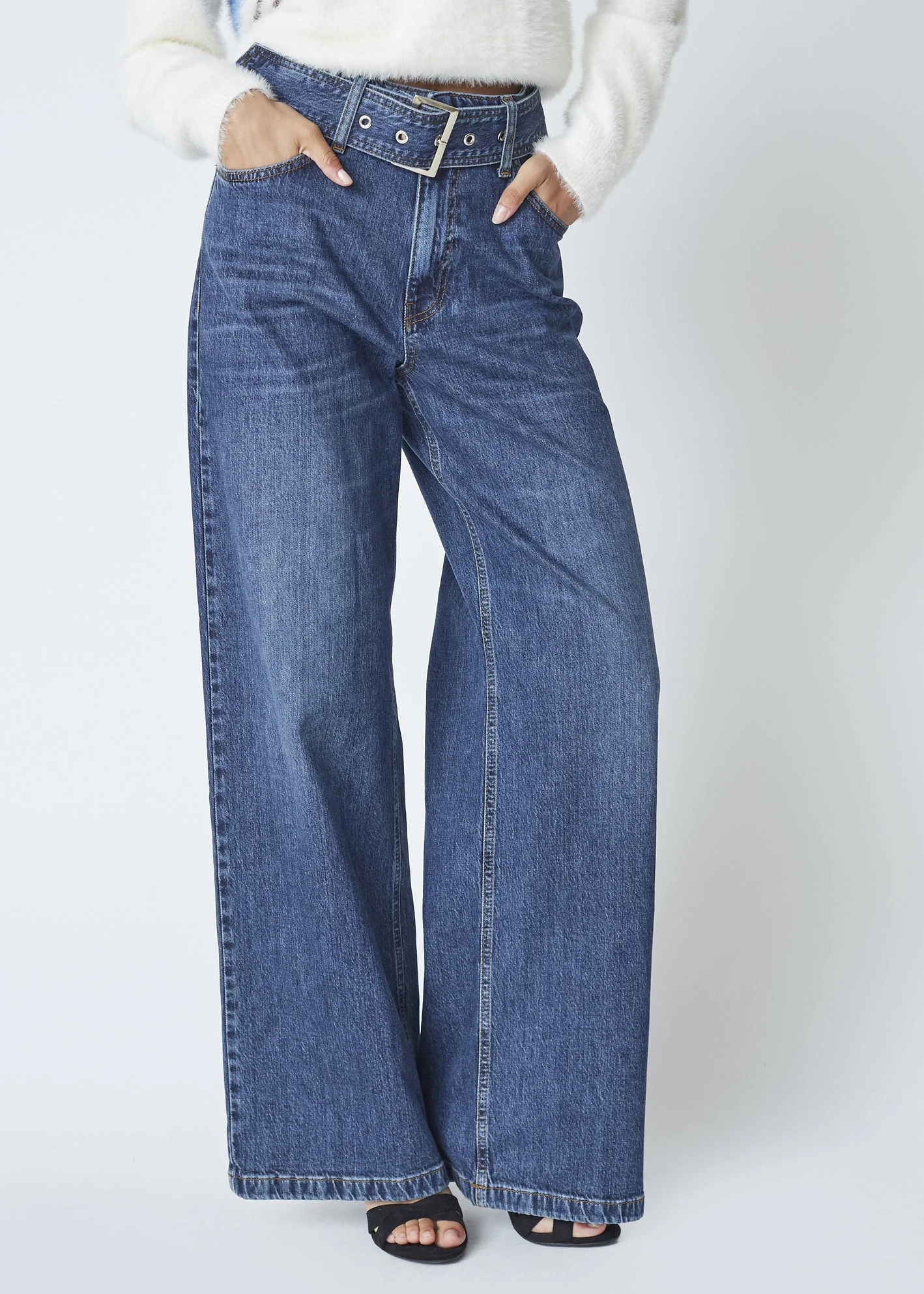 Co’Couture Rumicc Belt Jeans Dark Denim - Image 2