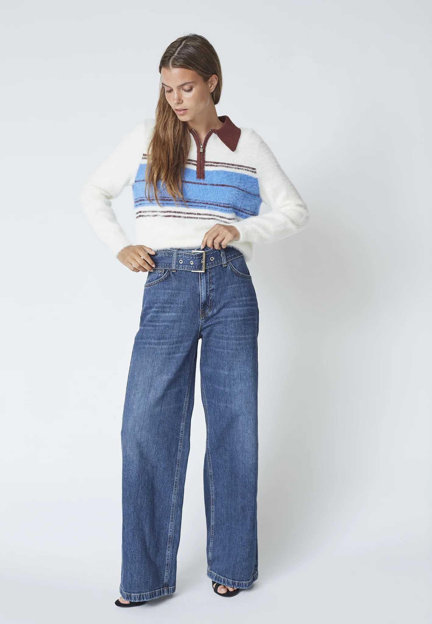 Co’Couture Rumicc Belt Jeans Dark Denim - Image 6