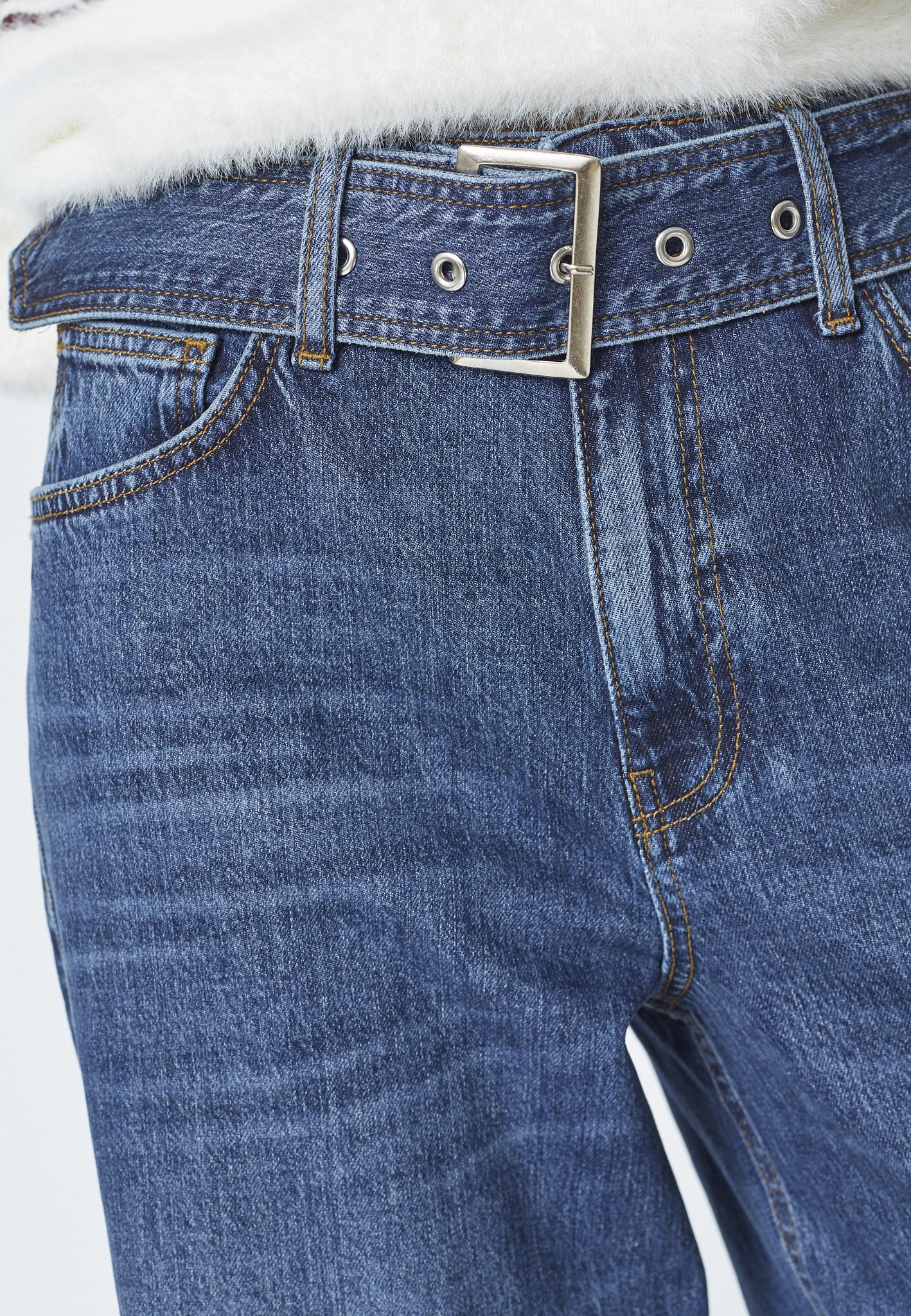 Co’Couture Rumicc Belt Jeans Dark Denim - Image 7