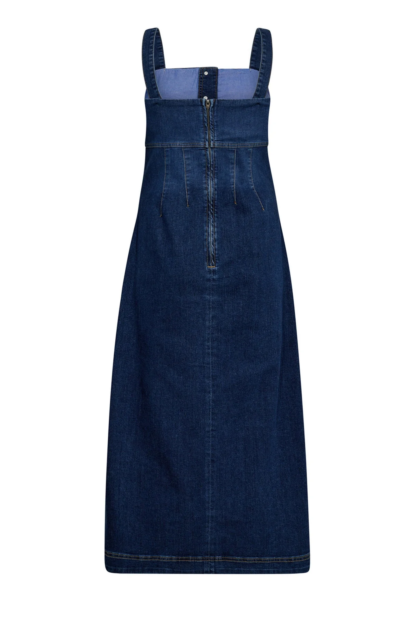 Co’Couture Tylercc Denim Long Dress Denim Blue - Image 6