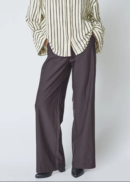 Co'Couture ZellaCC Wide Pant Dark Brown - Image 6