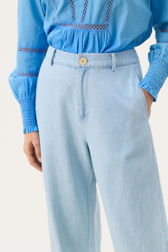 Part Two CoraliePW Pants Whiteish Blue Denim - Image 4