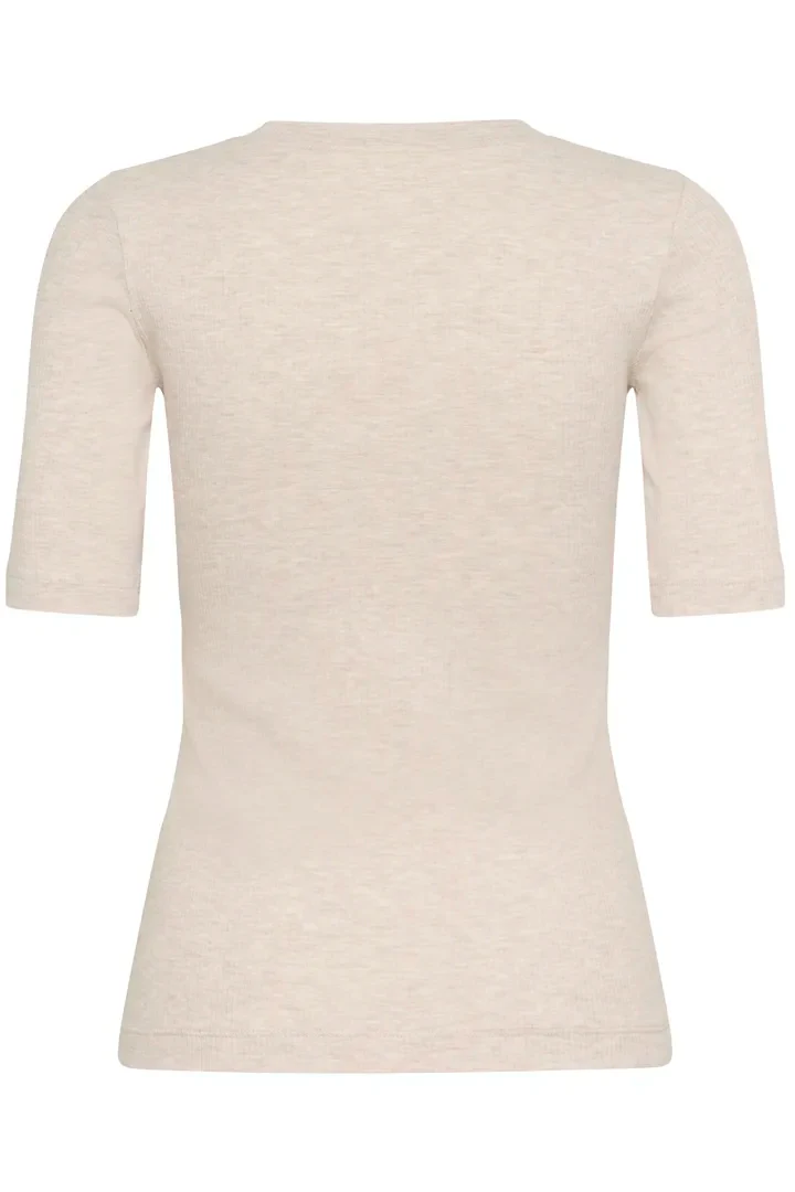 InWear DagnaIW Melange V T-Shirt Ecru - Image 5