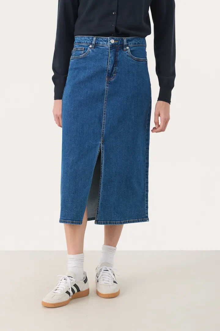 Part Two DillinPW Skirt Medium Dark Blue Denim - Image 2