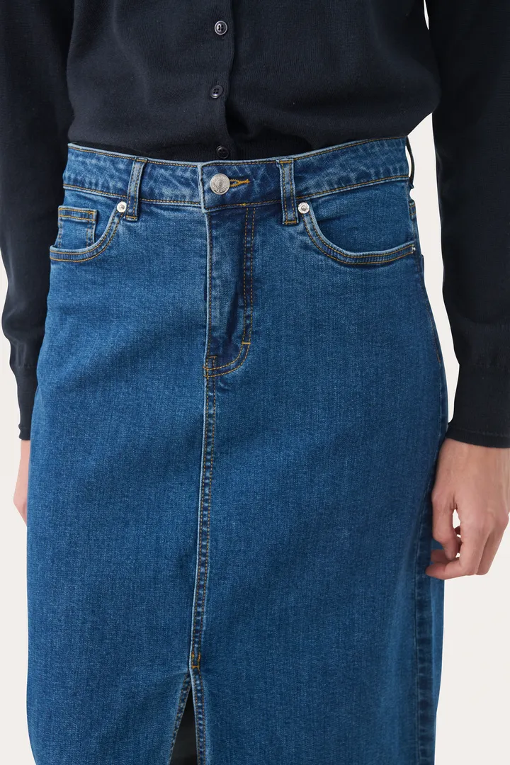 Part Two DillinPW Skirt Medium Dark Blue Denim - Image 3