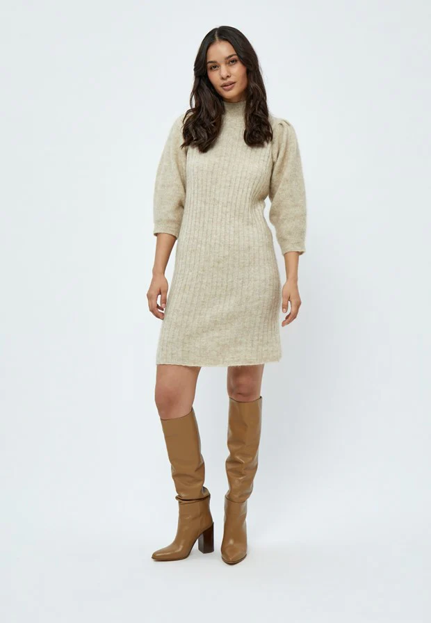 Minus Ditta Knit Dress Oyster - Image 4