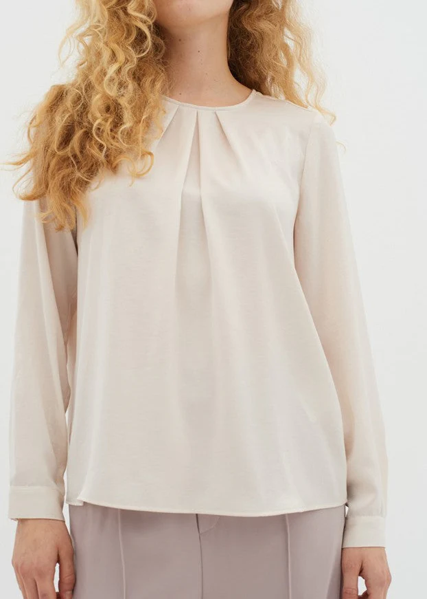 Inwear DotaIW Pleat Blouse French Nougat - Image 2