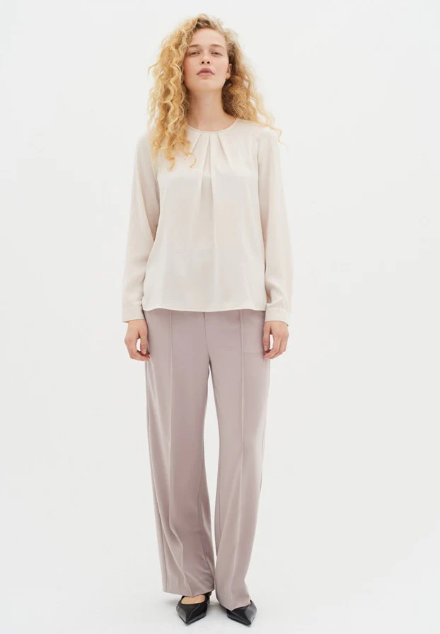 Inwear DotaIW Pleat Blouse French Nougat - Image 3