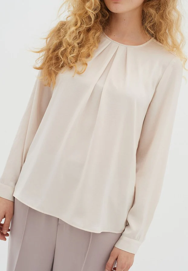 Inwear DotaIW Pleat Blouse French Nougat - Image 4