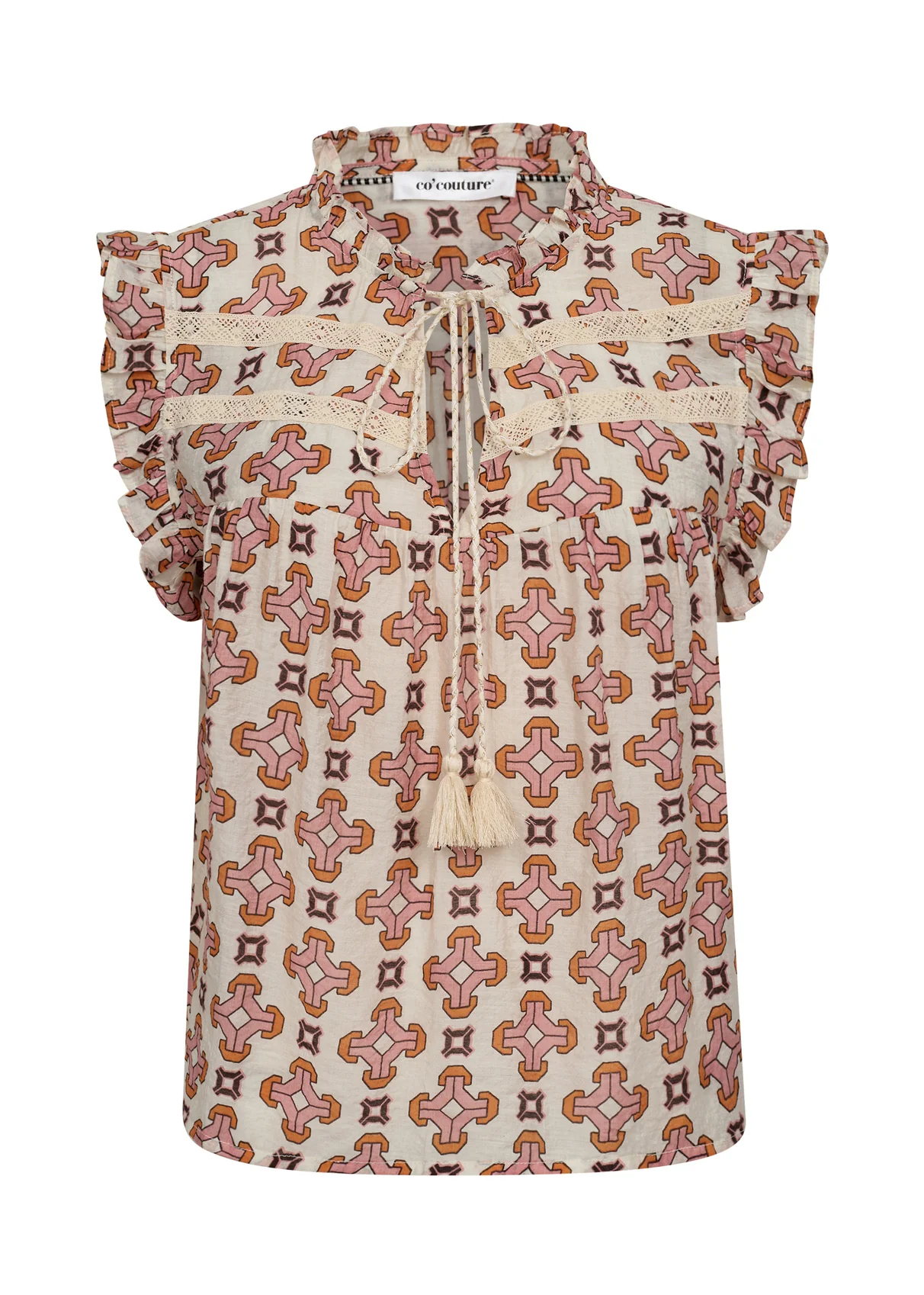 Co'Couture EgyptCC Tie Top Off white - Image 2