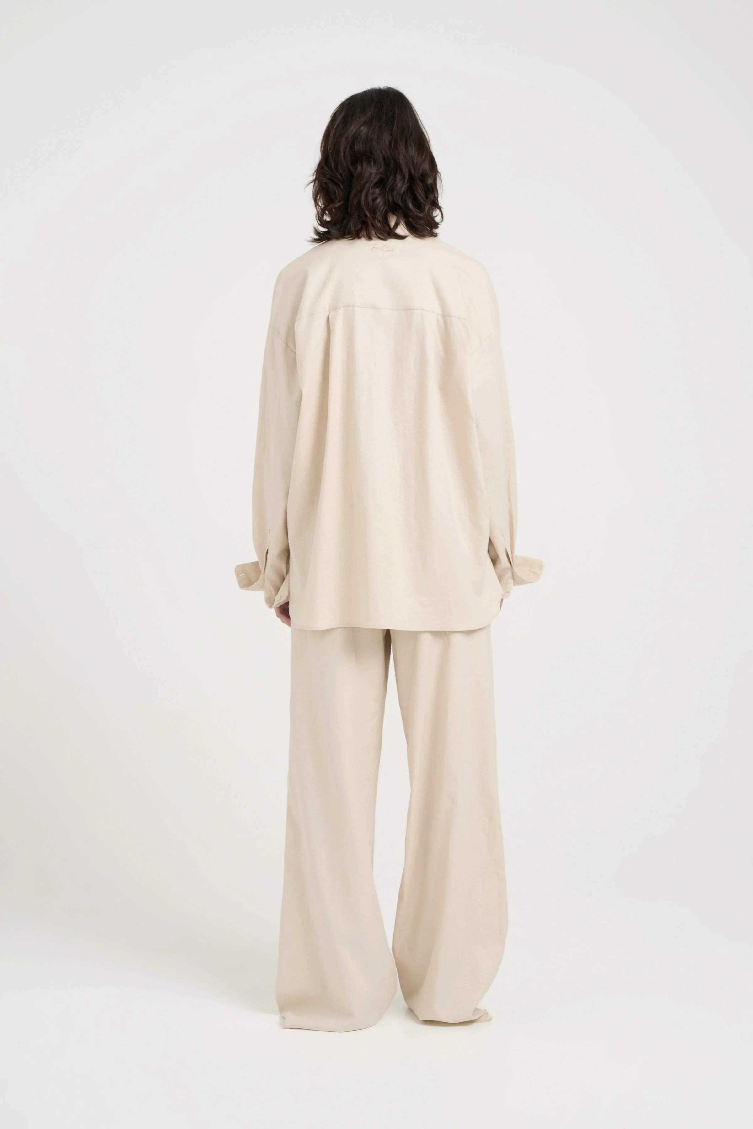 Gestuz ElarahGZ linen HW pants NOOS Ancient Scroll sand - Image 6