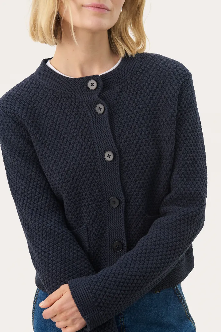 Part Two ElmiePW Cardigan Dark Navy - Image 5