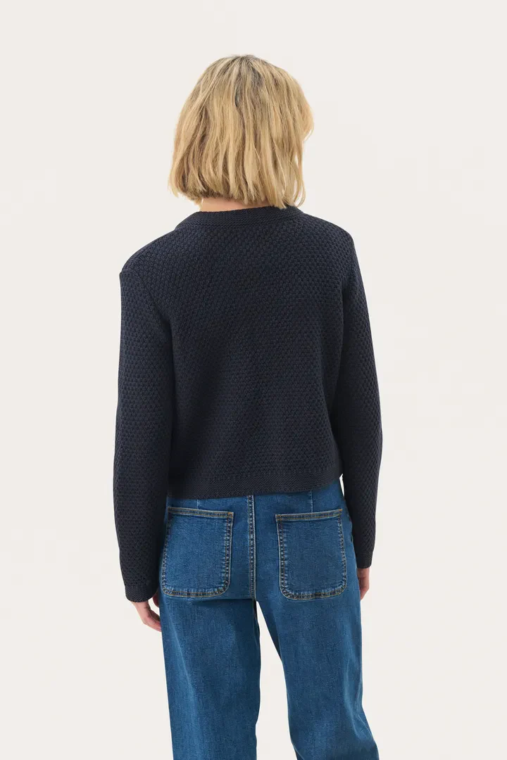 Part Two ElmiePW Cardigan Dark Navy - Image 6