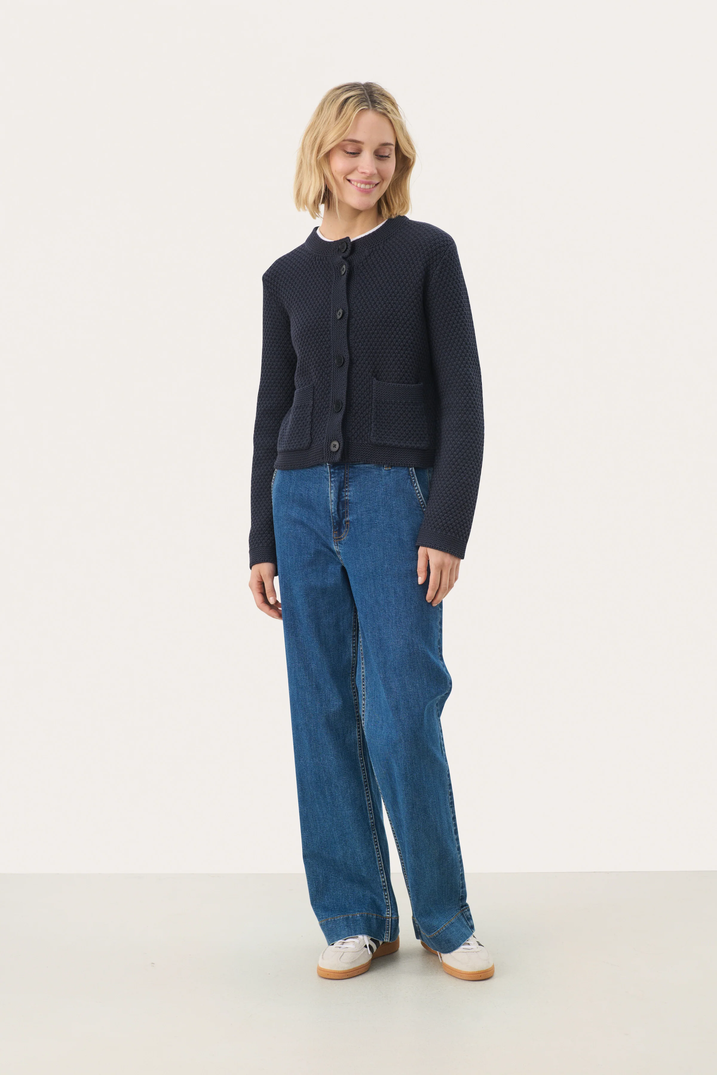 Part Two ElmiePW Cardigan Dark Navy - Image 8
