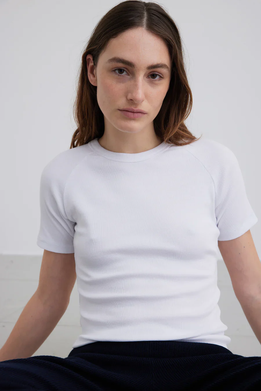 Esmé Studios ESBlossom SS O-neck Rib T-shirt White - Image 4