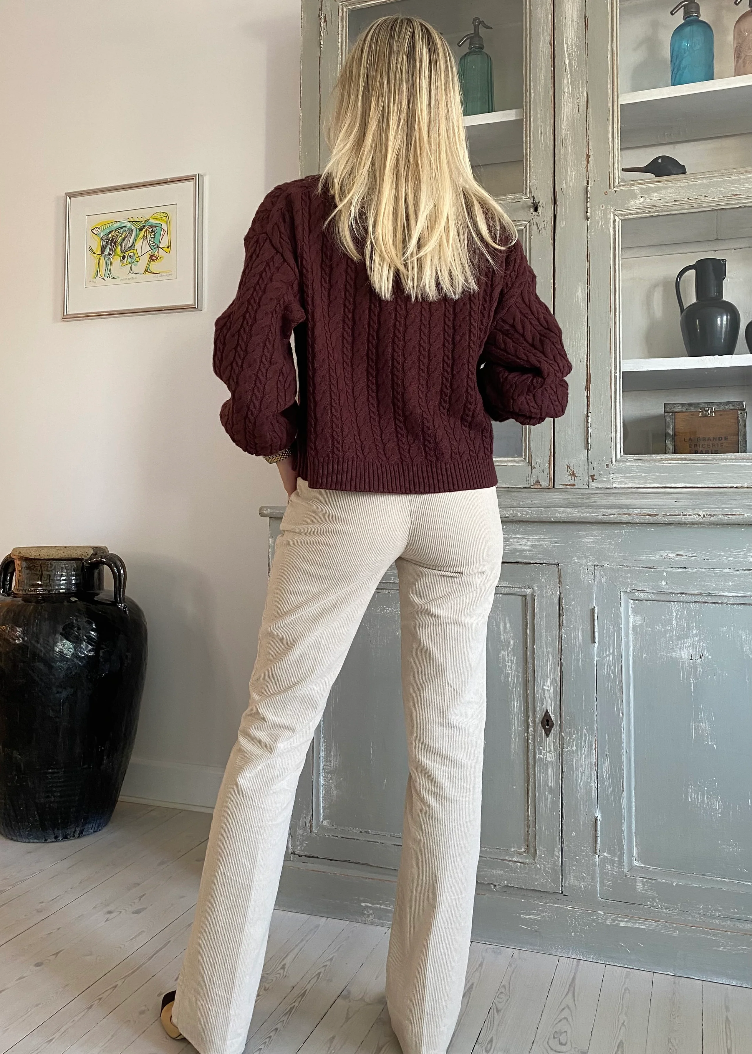 Esmé Studios ESBraidy Jumper Knit Bitter Chocolate (bordeaux) - Image 4